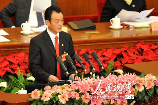 马国湘委员发言。人民网记者 翁奇羽 摄